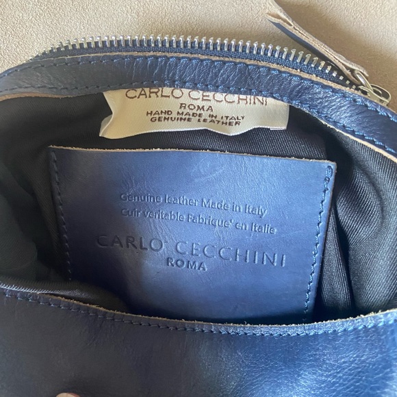 Carlo Cecchini leather bag made in Italy Roma - Picture 4 of 12